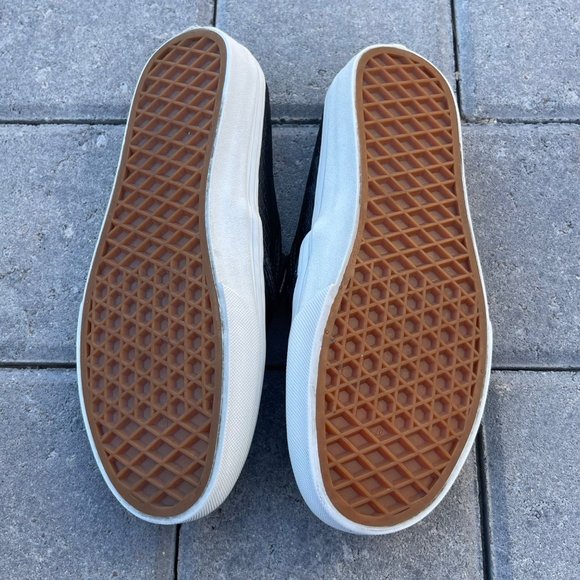 Vans Unisex W-5.5/M-4 Black Leather Snake Print Mules Casual Low Top Slip-Ons - Picture 6 of 7